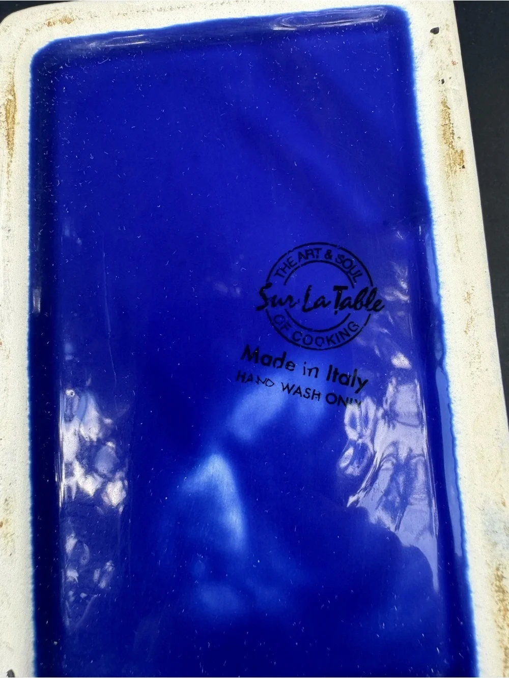 Sur La Table Cobalt Blue Ceramic Salt Box
